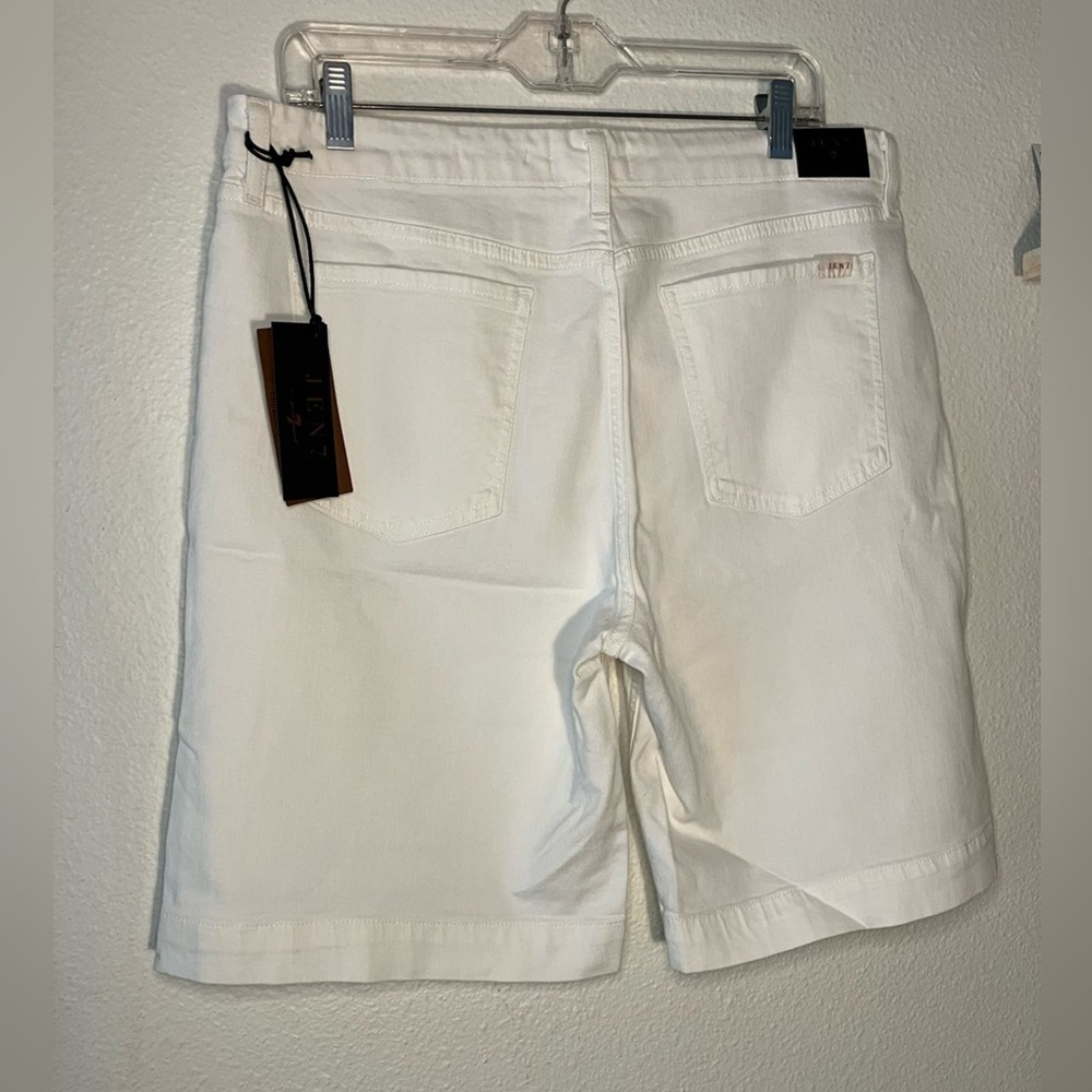 NEW Jen7 Bermuda shorts jean‎ denim sculpting panel white summer spring beach - Picture 4 of 6